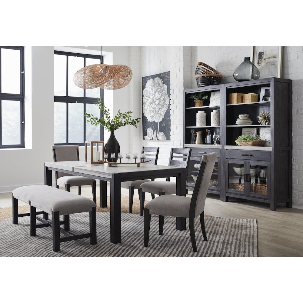 Plum Creek Ravenwood Black Rectangular Dining Table. Picture 6