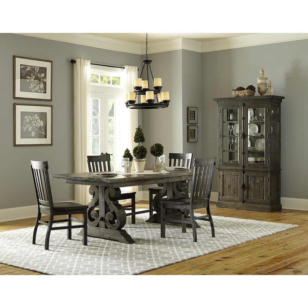 Bellamy Peppercorn Extendable Rectangular Dining Table. Picture 9