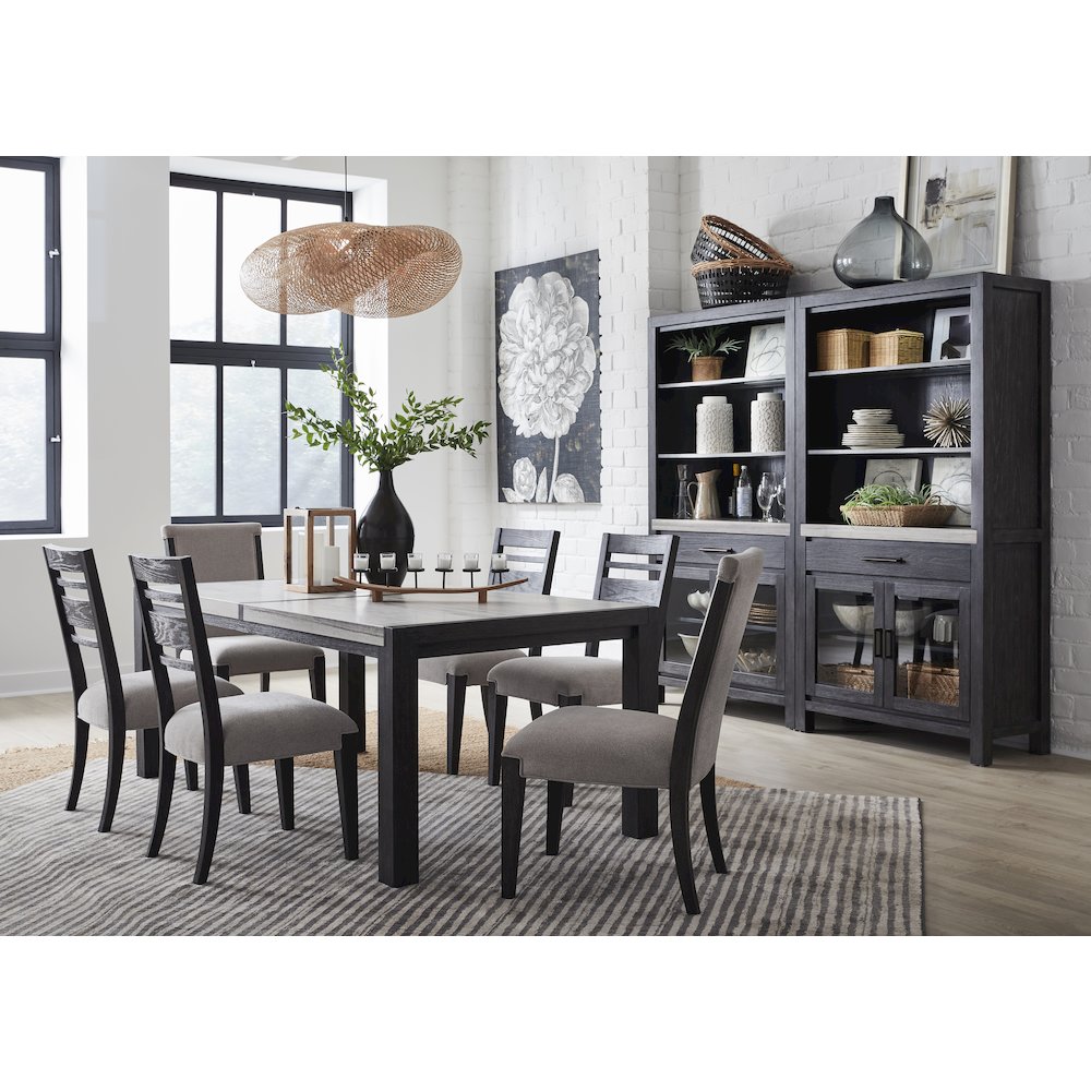 Plum Creek Ravenwood Black Rectangular Dining Table. Picture 5