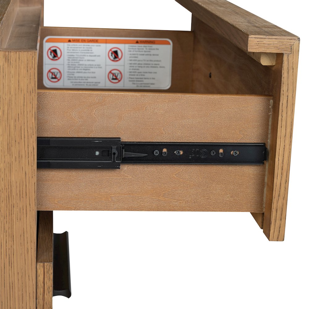 Davenport Rustic Caramel Queen Panel Storage Bed. Picture 5