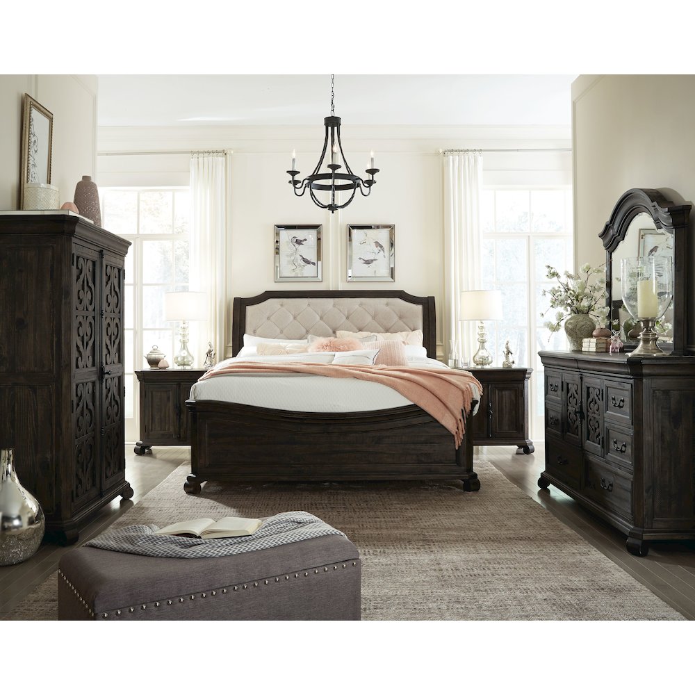 Bellamy Peppercorn King Sleigh Bed. Picture 4
