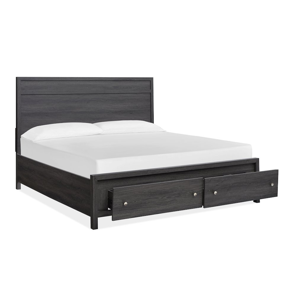 Merrifield Raisin Black King Panel Storage Bed. Picture 2