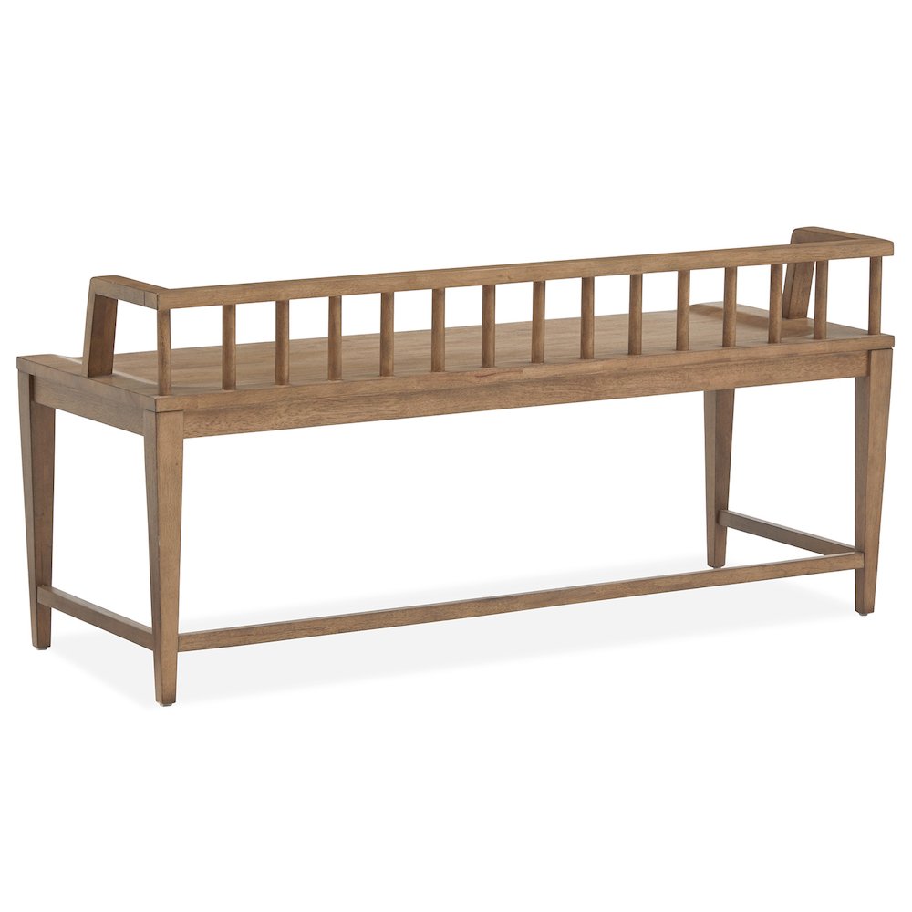 Lindon Belgian Wheat Low Back Arm Bench. Picture 4