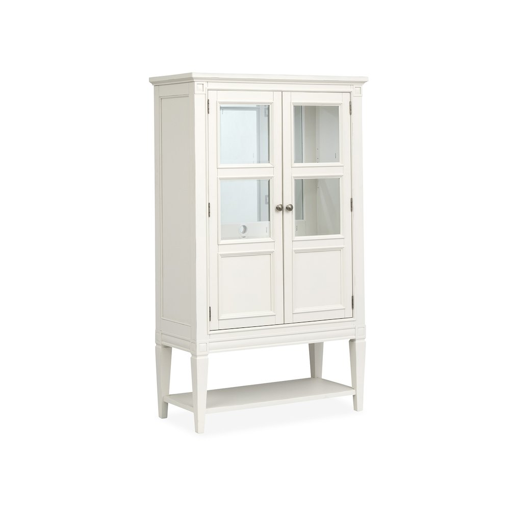 Willowbrook Egg Shell White Display Cabinet. Picture 1