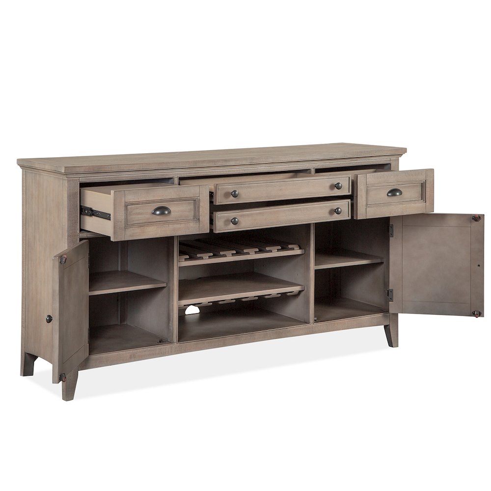 Paxton Place Dovetail Grey Buffet. Picture 4