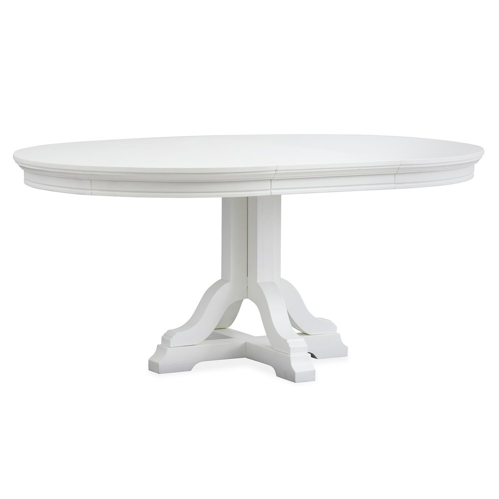 Charleston White Dove White Extendable 48" Round Dining Table. Picture 2