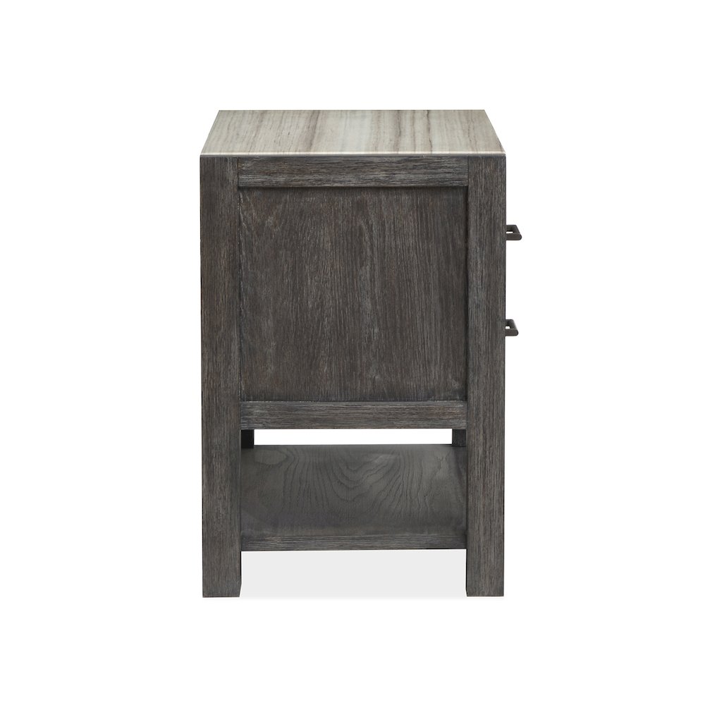 Plum Creek Ravenwood Black Open Nightstand. Picture 3
