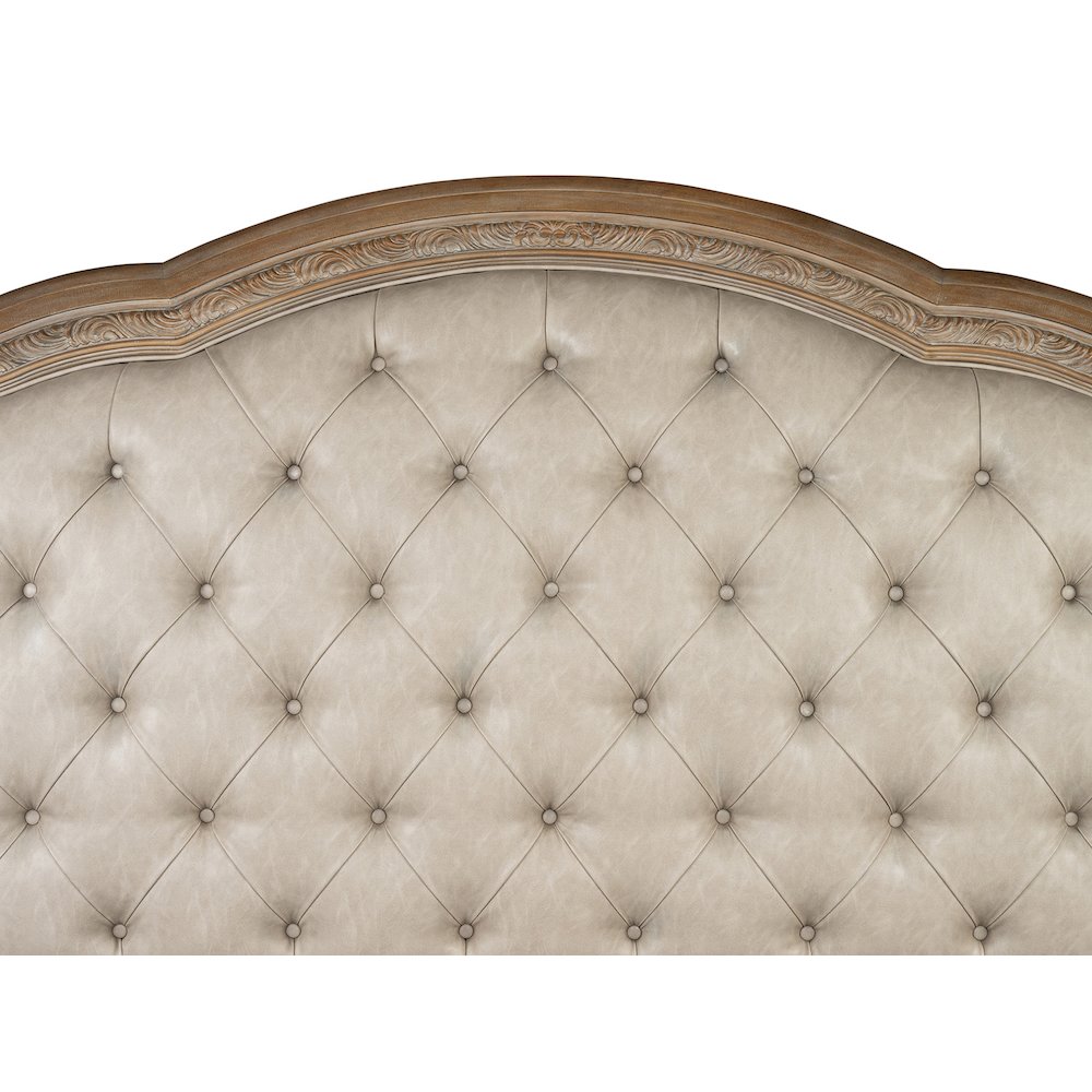 Marisol Fawn Queen Upholstered Sleigh Bed. Picture 5