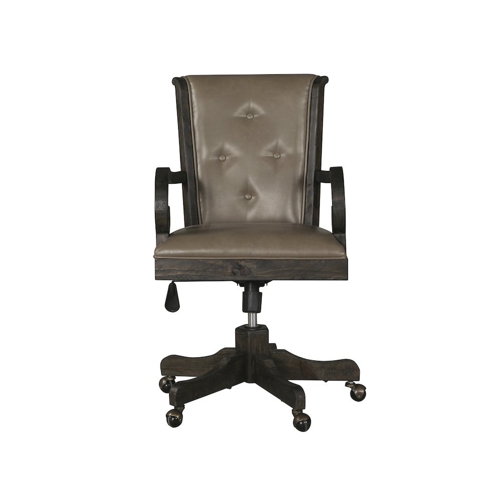 Bellamy Peppercorn Fully Upholstered Swivel Chair. Picture 2