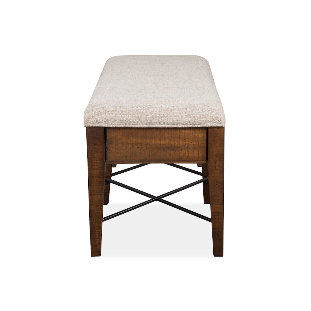 Bay Creek Toasted Nutmeg Upholstered Bench. Picture 3