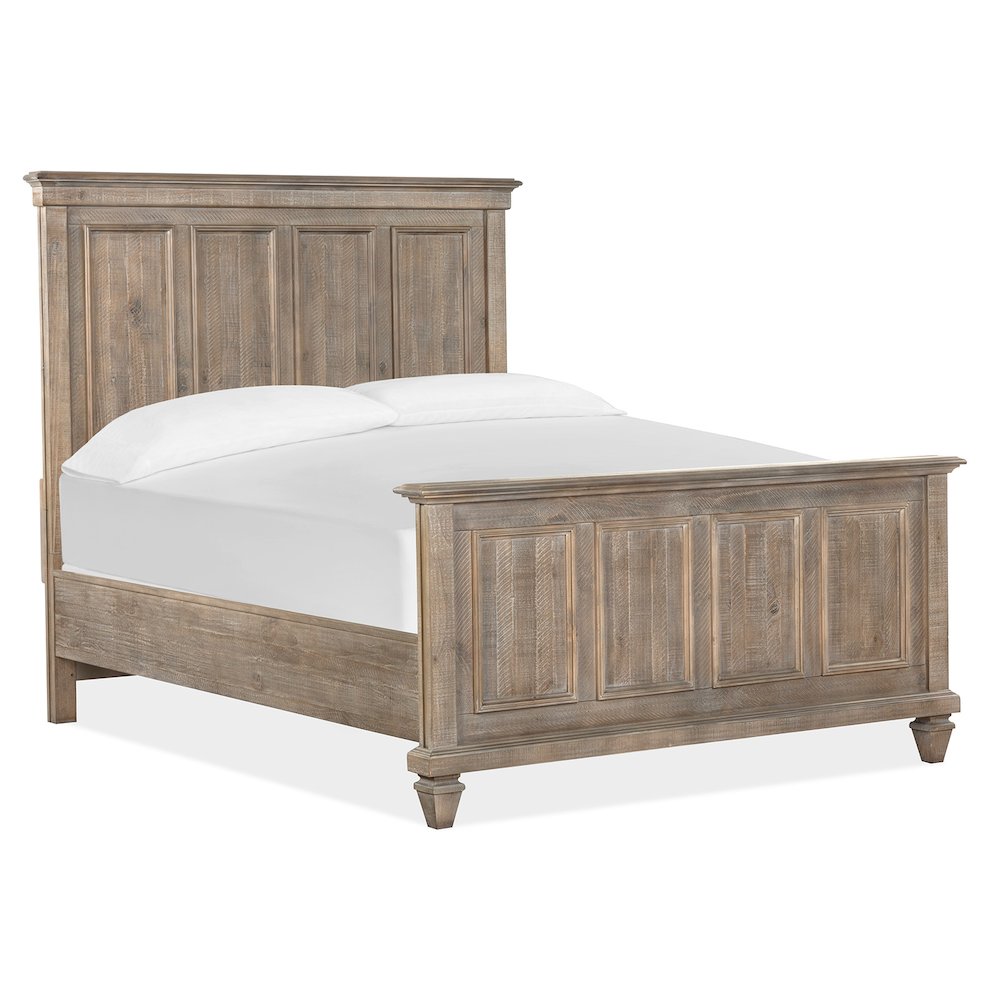 Lancaster Dovetail Grey Queen Panel Bed. Picture 1