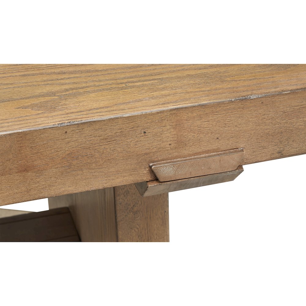 Lindon Belgian Wheat Trestle Dining Table. Picture 5