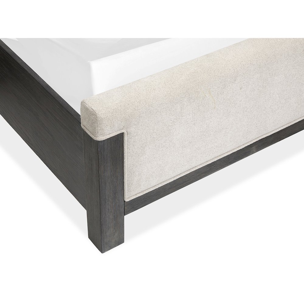 Plum Creek Ravenwood Black California King Upholstered Panel Bed. Picture 5