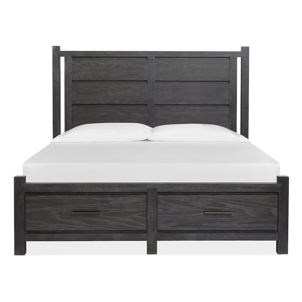 Plum Creek Ravenwood Black California King Panel Storage Bed. Picture 2