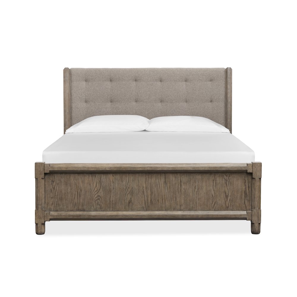 Claremont Smokey Taupe California King Upholstered Panel Bed. Picture 2