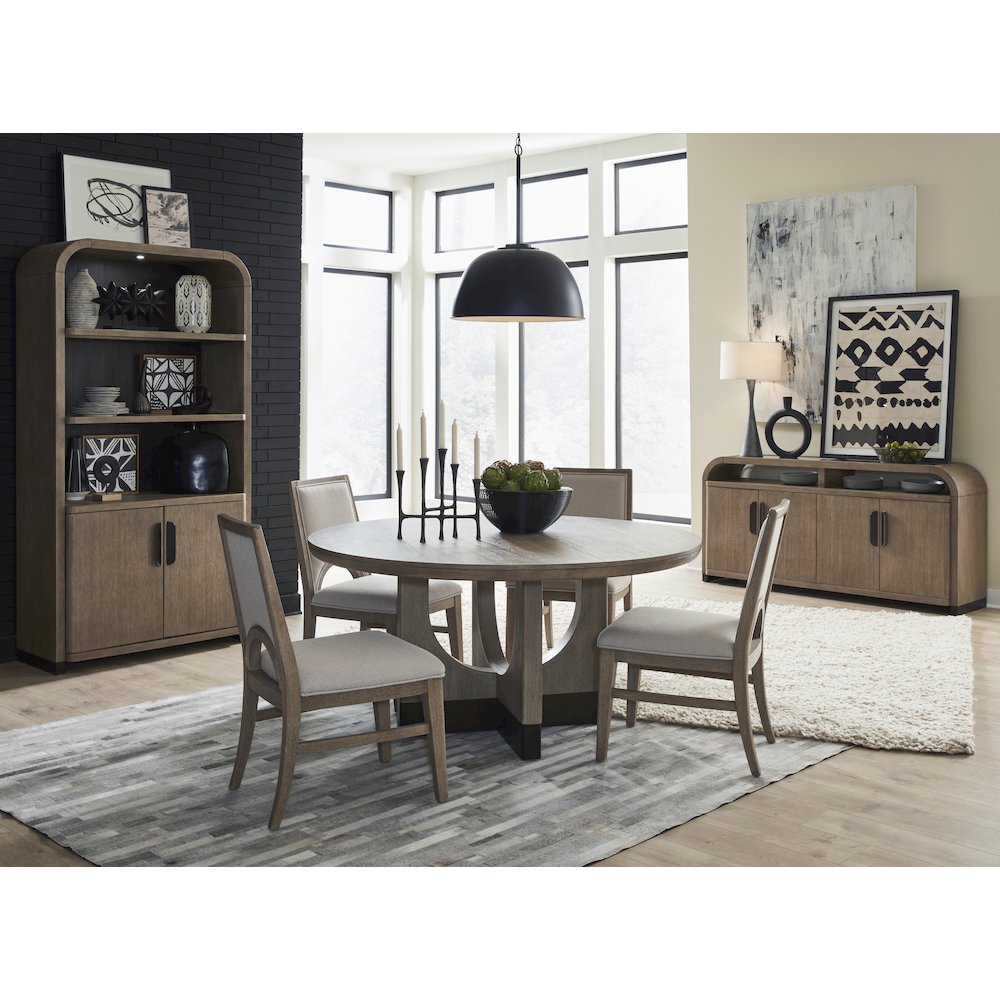 Tristan Swiss Coffee 60" Round Dining Table. Picture 5