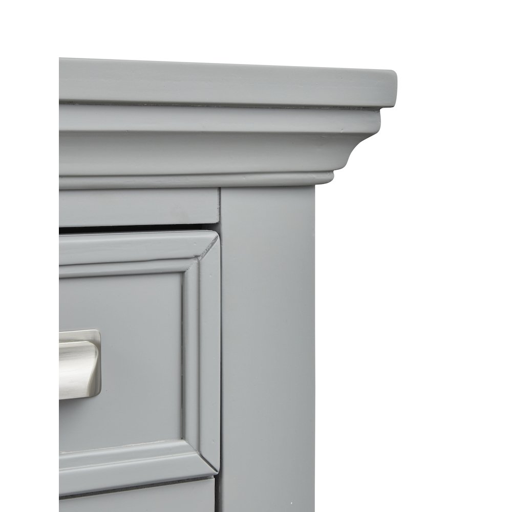 Charleston Harbor Gray Grey Drawer Dresser With Landscape Mirror. Picture 9