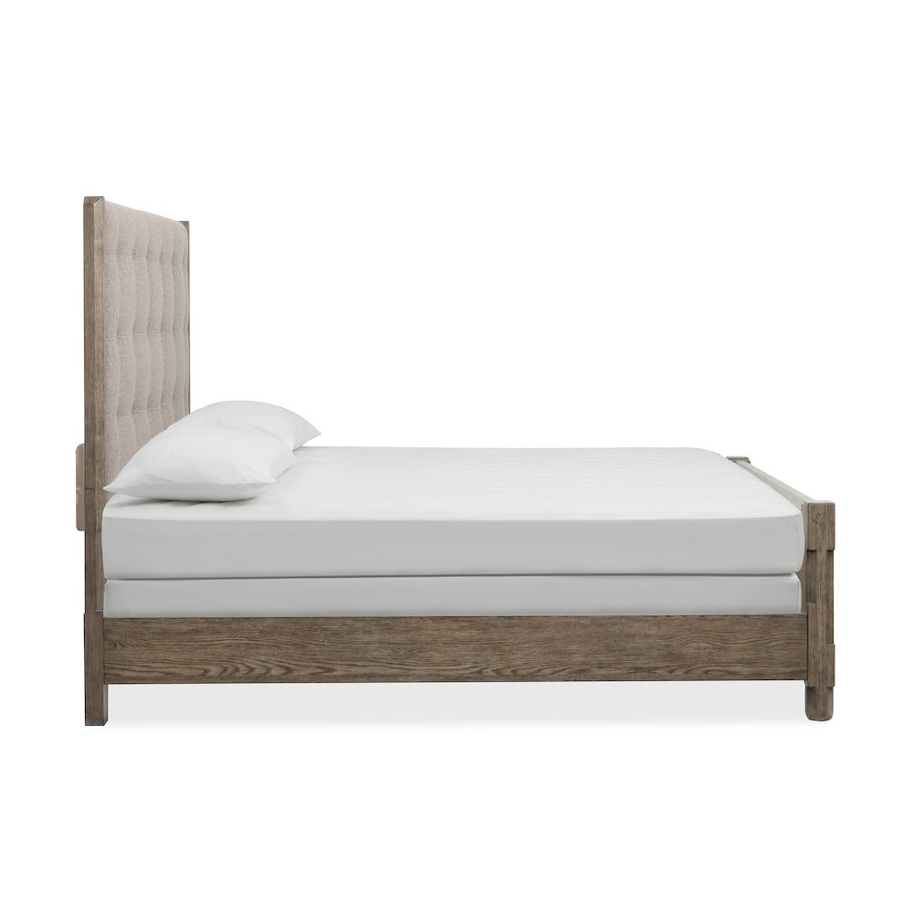 Claremont Smokey Taupe California King Upholstered Panel Bed. Picture 3