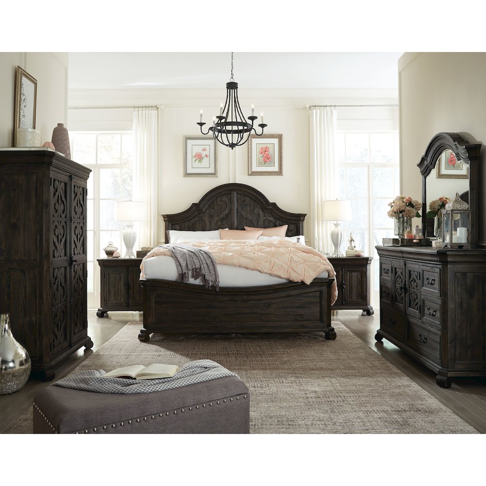 Bellamy Peppercorn California King Shaped Panel Bed. Picture 6