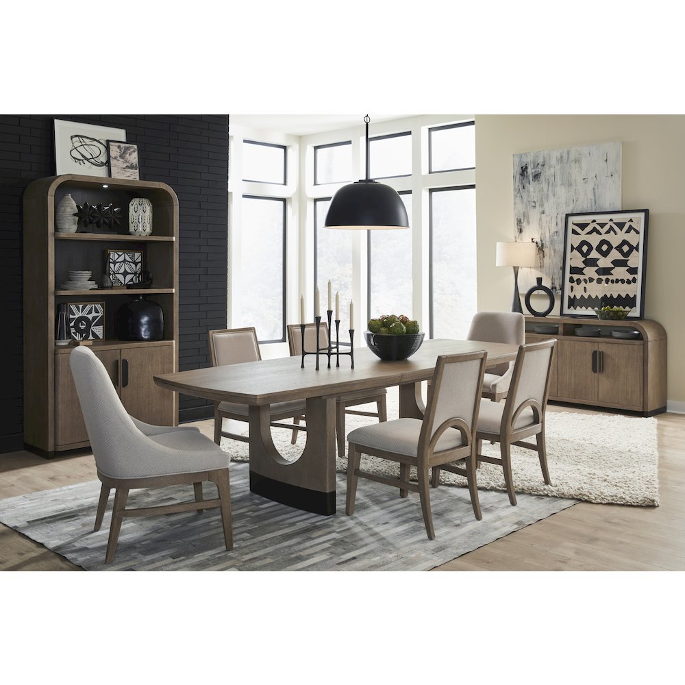 Tristan Swiss Coffee Extendable Trestle Dining Table. Picture 8