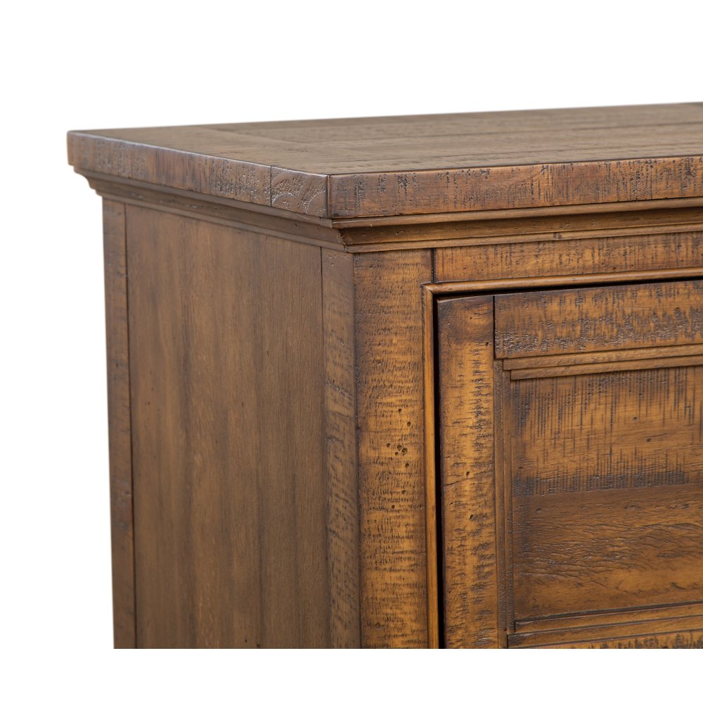 Bay Creek Toasted Nutmeg Drawer Dresser With Landscape Mirror. Picture 8