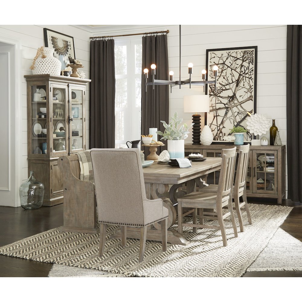Tinley Park Dove Tail Grey Extendable Rectangular Dining Table. Picture 6
