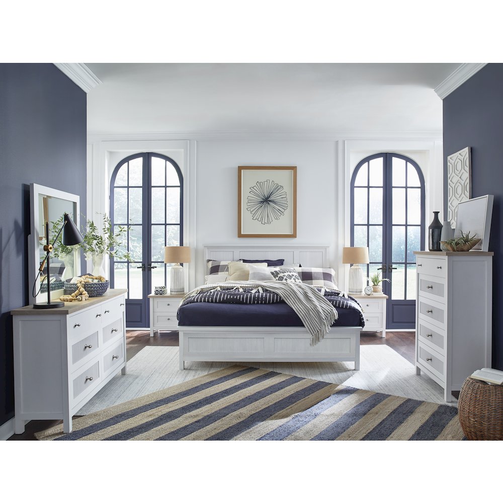 Windmill Harbour White Whisp And Sand Double Drawer Dresser. Picture 7