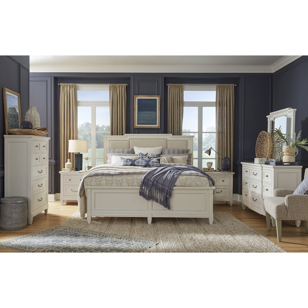 Willowbrook Egg Shell White With Slight Rub Through Drawer Dresser. Picture 10