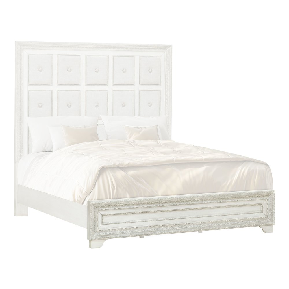 Pulaski Camila Creamy White King/California Kingpanel Footboard/Slats. Picture 1