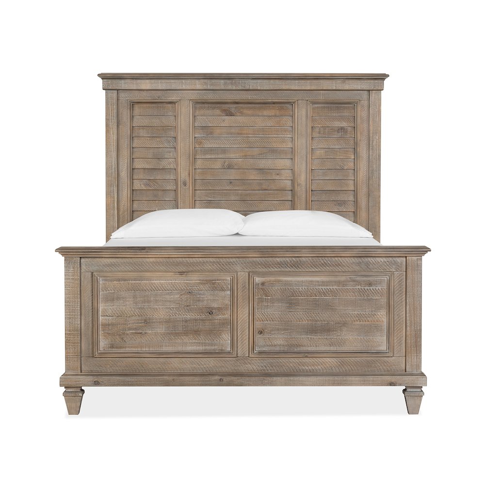 Lancaster Dovetail Grey Queen Shutter Panel Bed. Picture 2
