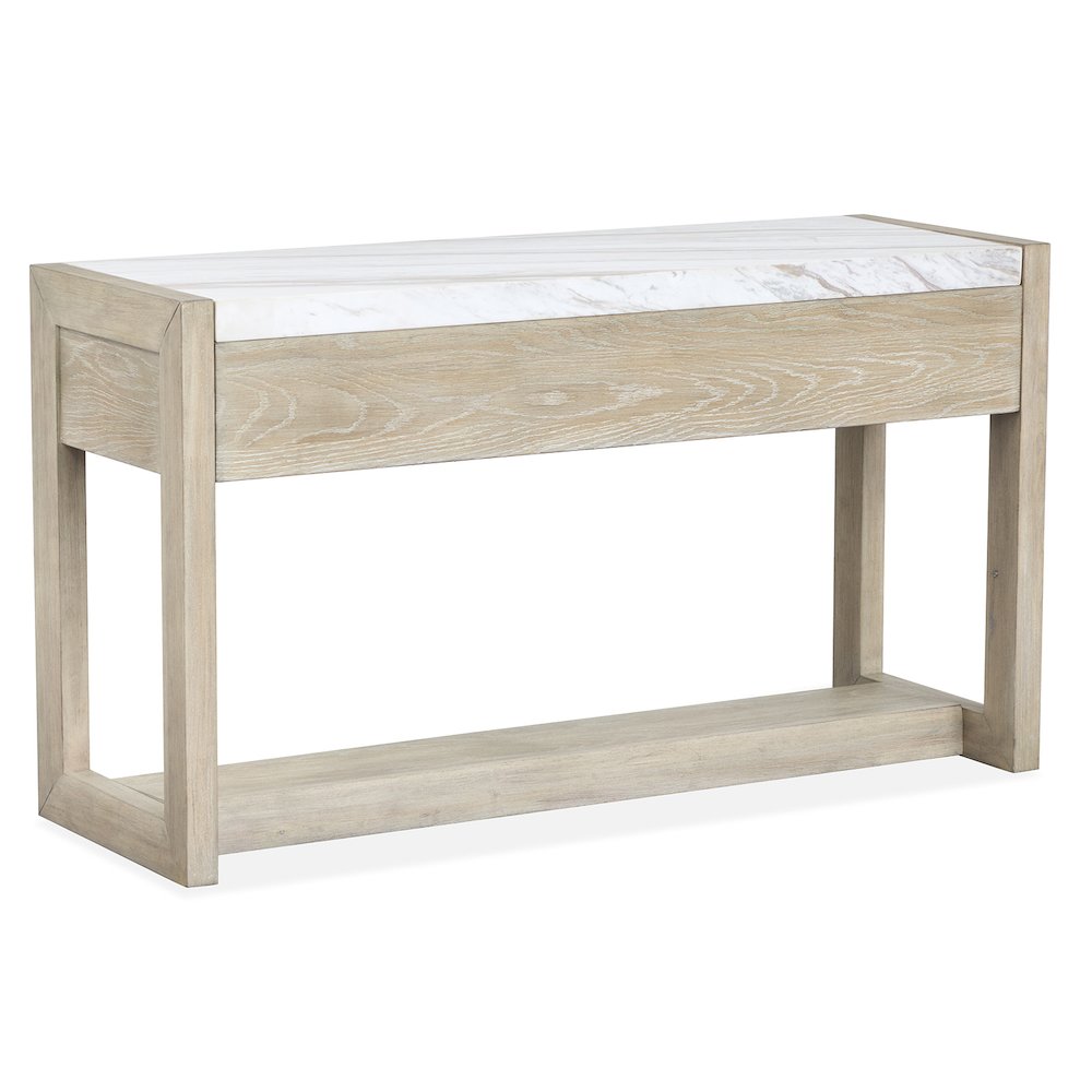 Preston Gallery Buff And Antique Silver Rectangular Sofa Table. Picture 4