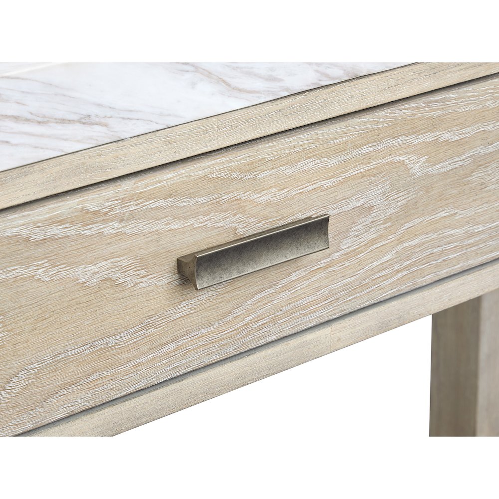 Preston Gallery Buff And Antique Silver Rectangular Sofa Table. Picture 9