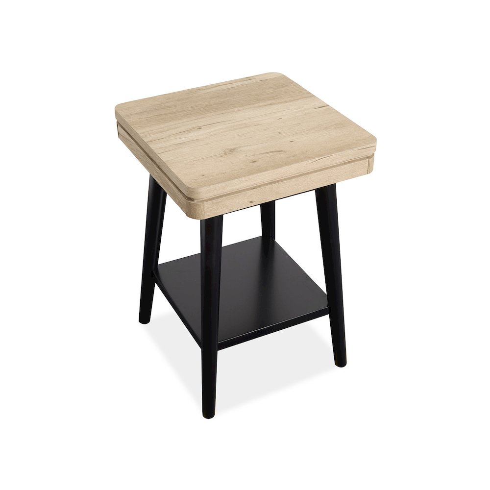 Fletcher Driftwood Square Accent Table. Picture 2