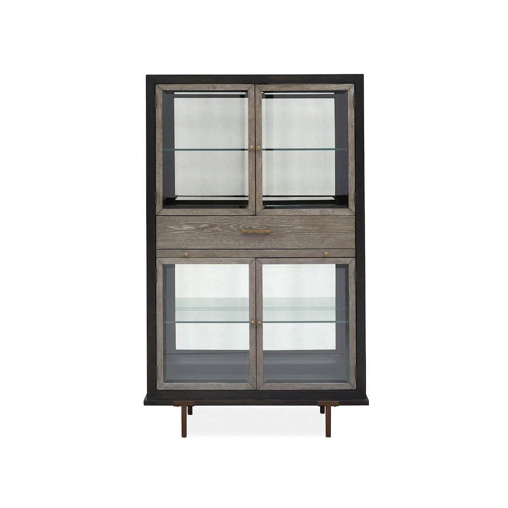 Ryker Nocturn Black And Coventry Grey Display Cabinet. Picture 2