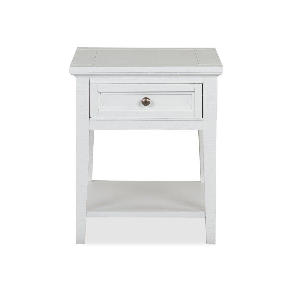 Heron Cove Chalk White Rectangular End Table. Picture 2