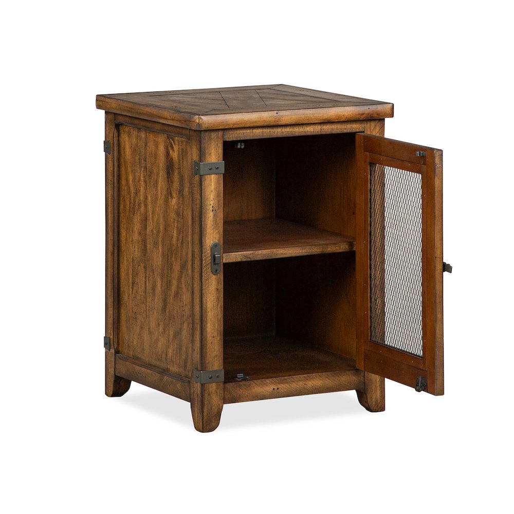 Chesterfield Farmhouse Timber Chairside End Table. Picture 6