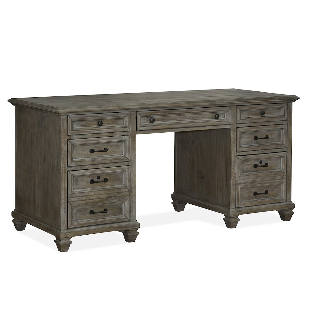 Lancaster Dovetail Grey Executive Desk. Picture 1