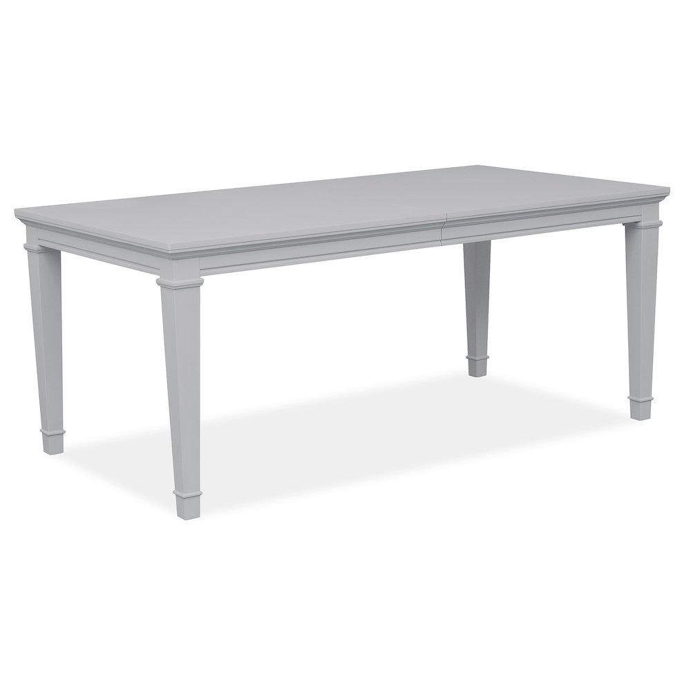 Charleston Harbor Gray Grey Extendable Rectangular Dining Table. Picture 1