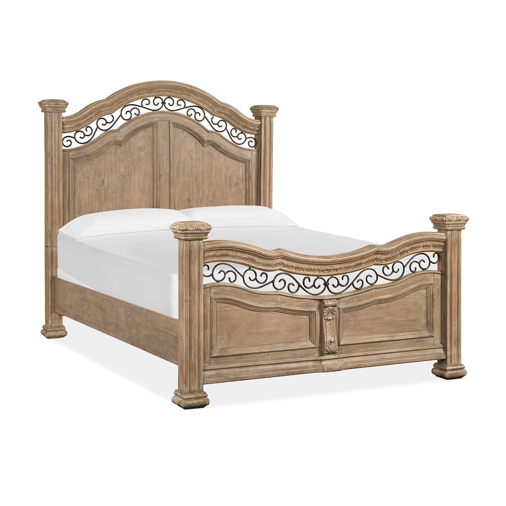 Marisol Fawn Queen Panel Bed. Picture 1
