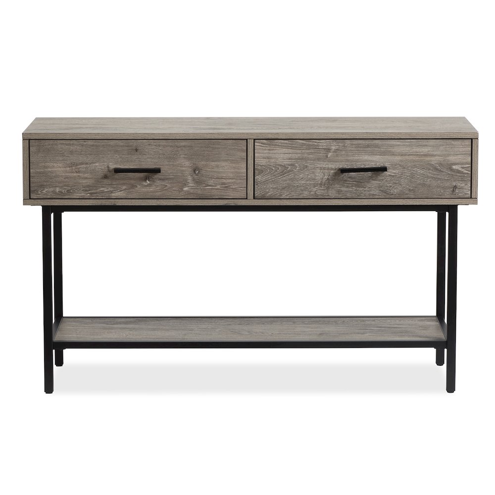 Fenwick Whitetail Brown And Smoke Glass Rectangular Sofa Table. Picture 2