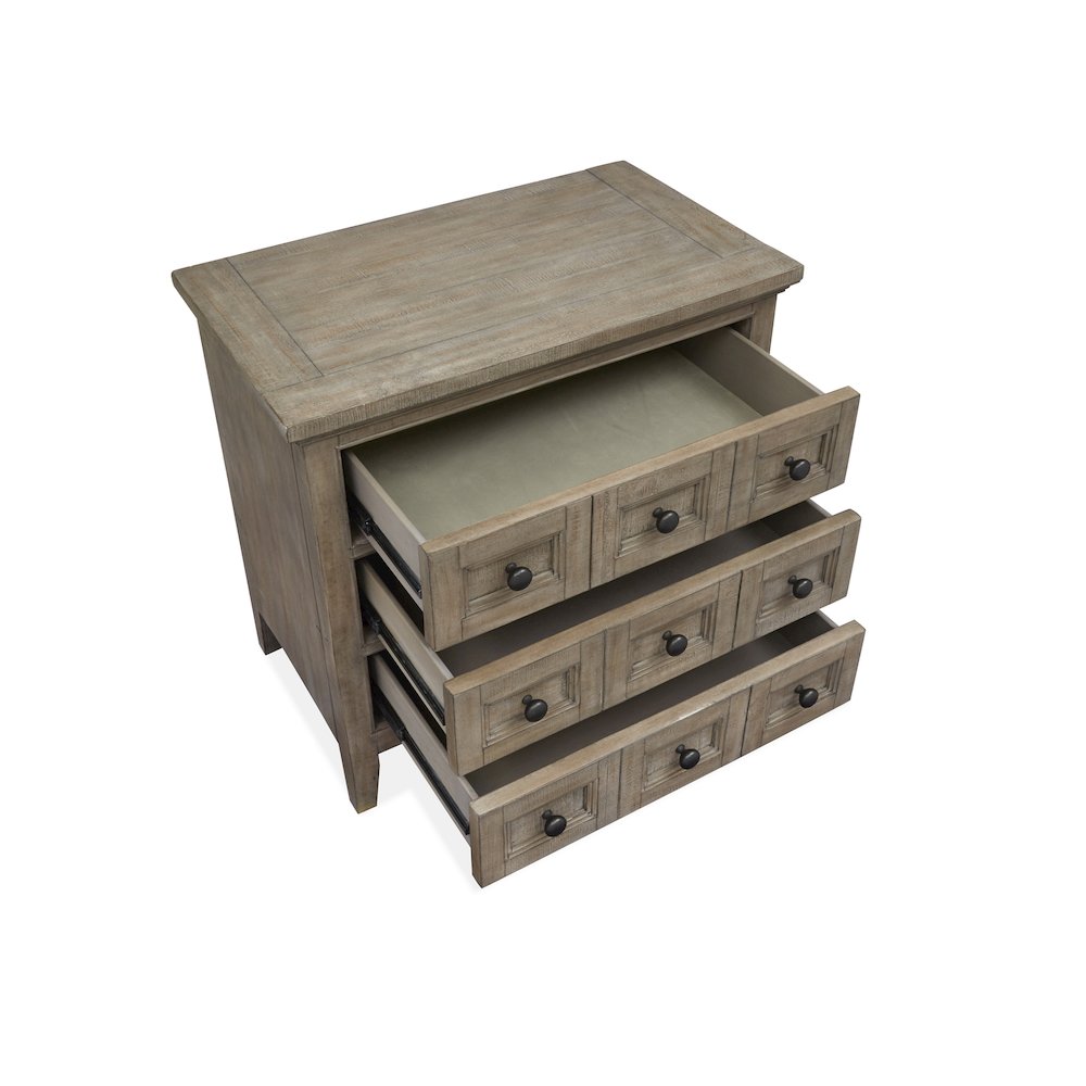 Paxton Place Dovetail Grey Drawer Nightstand. Picture 6