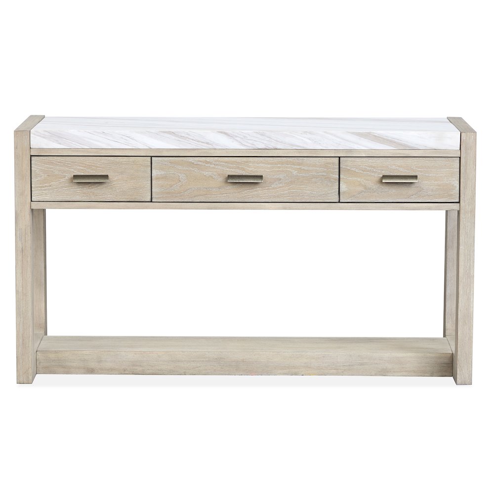 Preston Gallery Buff And Antique Silver Rectangular Sofa Table. Picture 2