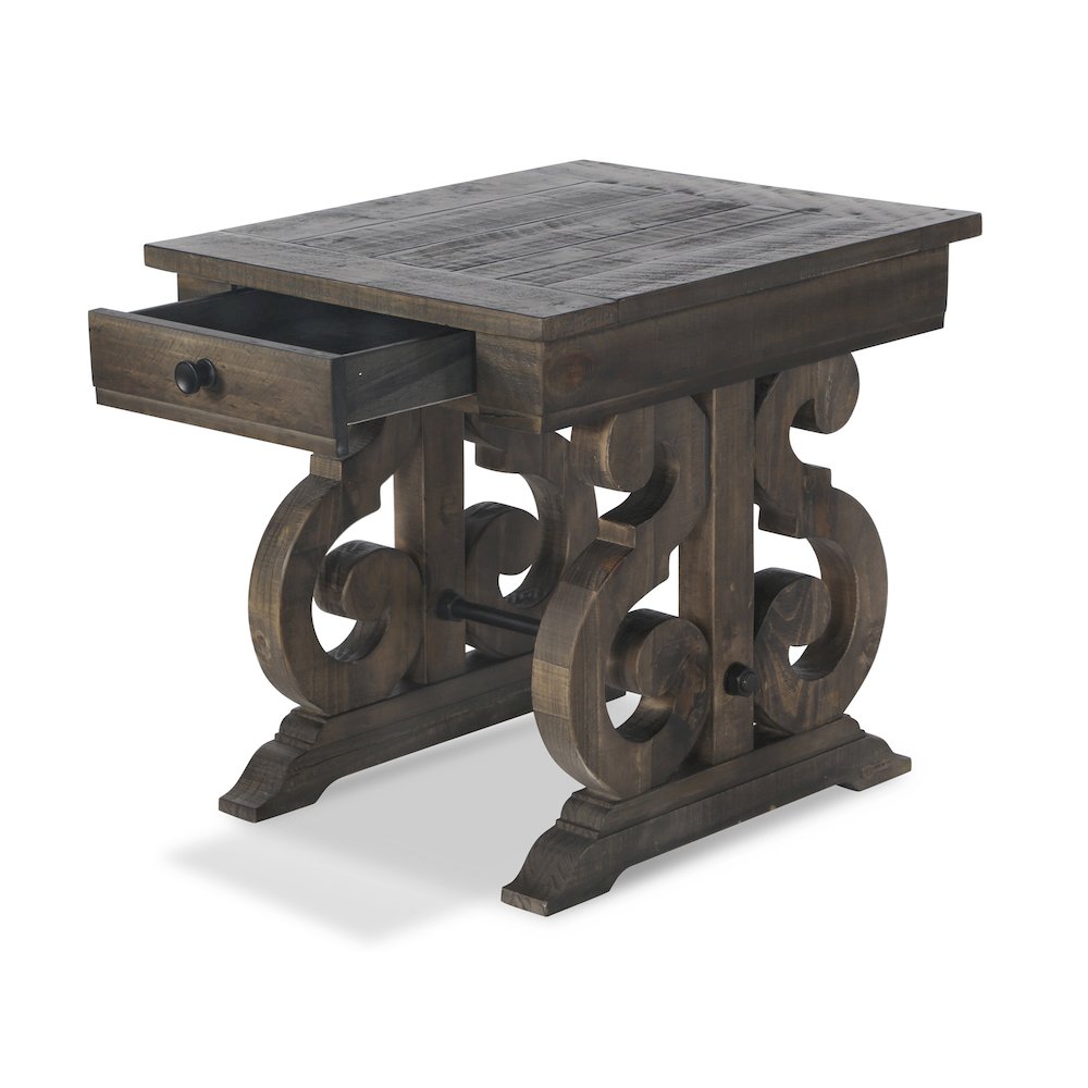 Bellamy Peppercorn Rectangular End Table. Picture 3