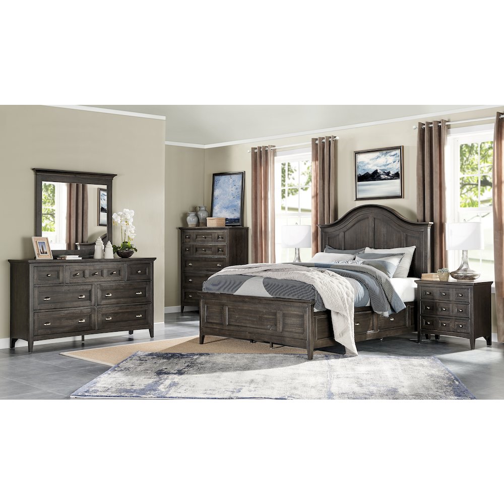 Westley Falls Graphite Drawer Dresser With Landscape Mirror. Picture 10