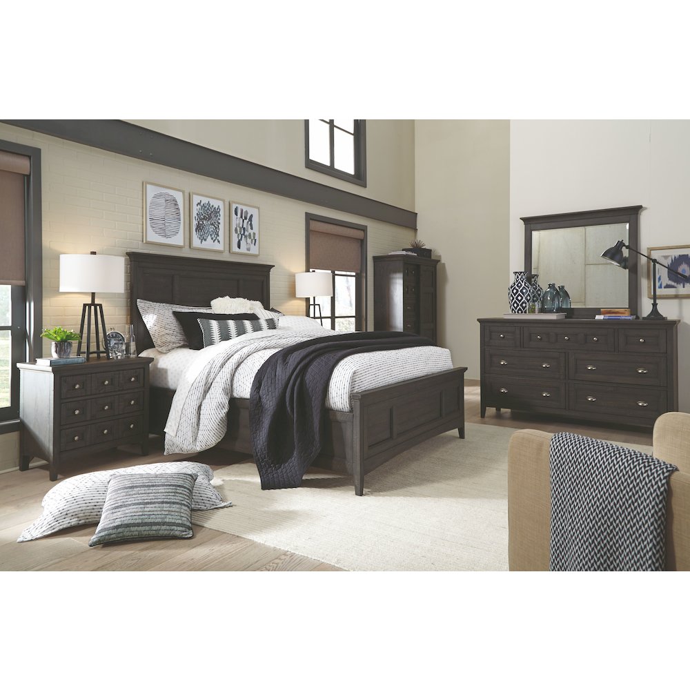 Westley Falls Graphite Drawer Dresser With Landscape Mirror. Picture 9
