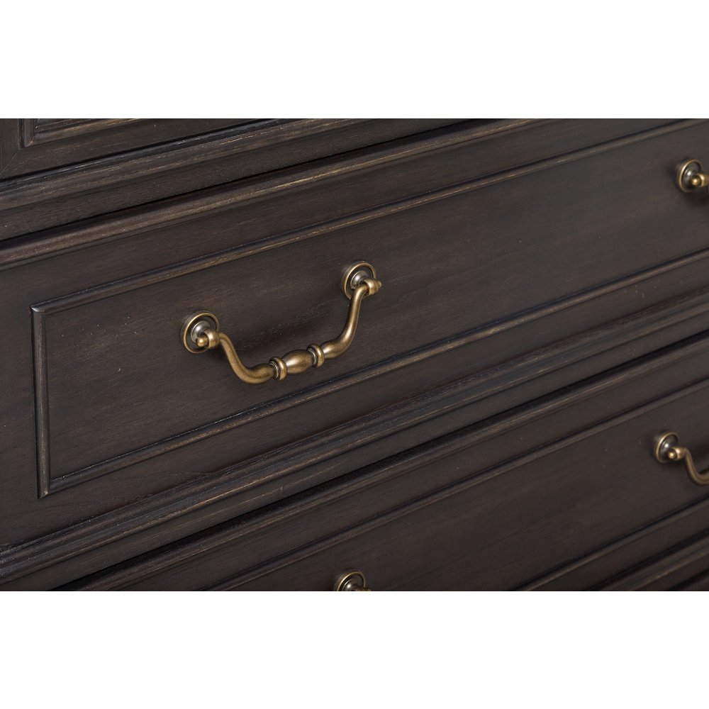 Pulaski Hickory Creek Brown Velvet 10 Drawer Dresser With Mirror. Picture 9