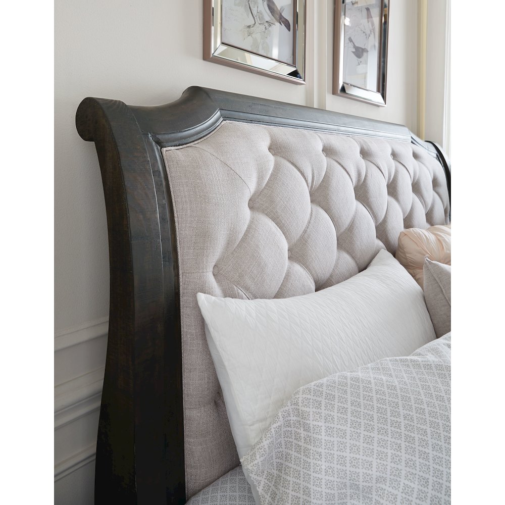 Bellamy Peppercorn King Sleigh Bed. Picture 3