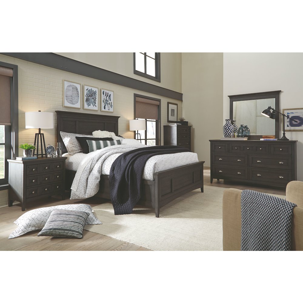 Westley Falls Graphite Drawer Dresser With Landscape Mirror. Picture 8