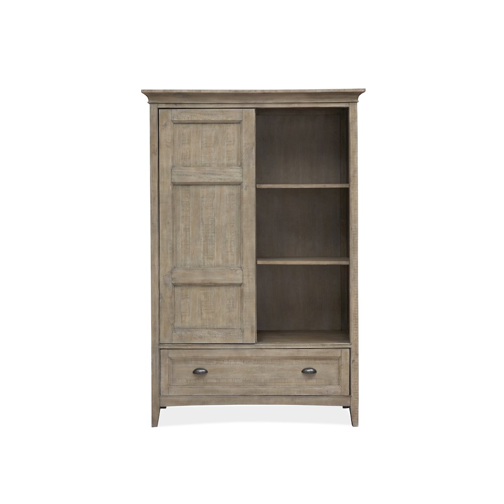 Paxton Place Dovetail Grey Door Chest. Picture 3