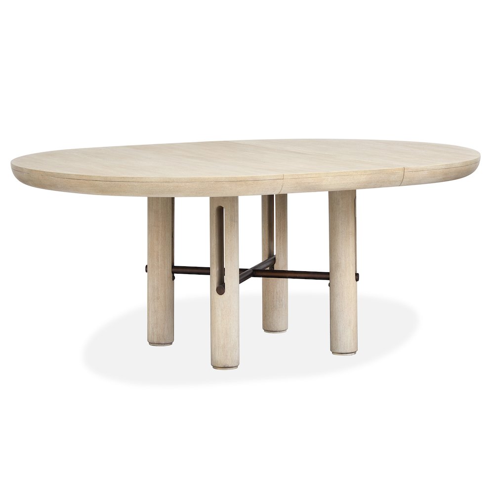 Sunset Cove Sanibel Brown Extendable Round Dining Table. Picture 4